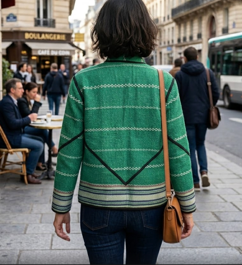 Veste Kantha réversible — Pièce unique n°021