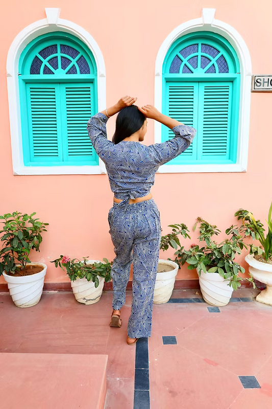 Pantalon Soraya — imprimé géométrique