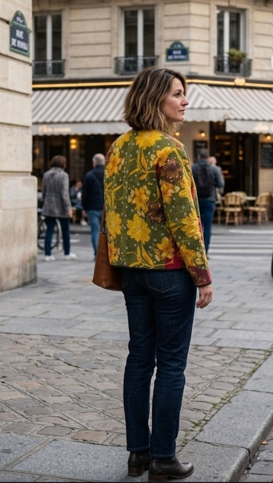 Veste Kantha réversible — Pièce unique n°001