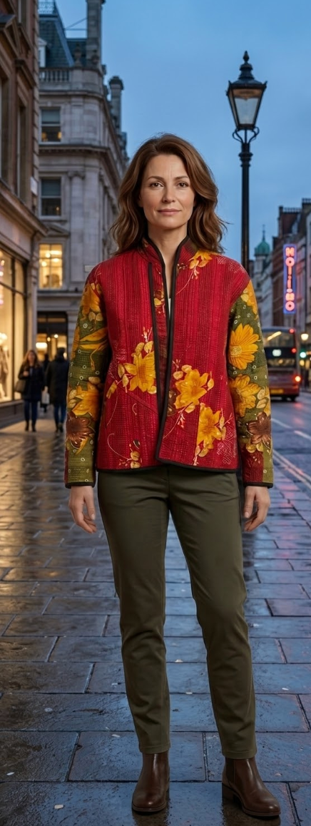 Veste Kantha réversible — Pièce unique n°001