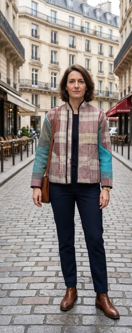 Veste Kantha réversible — Pièce unique n°002