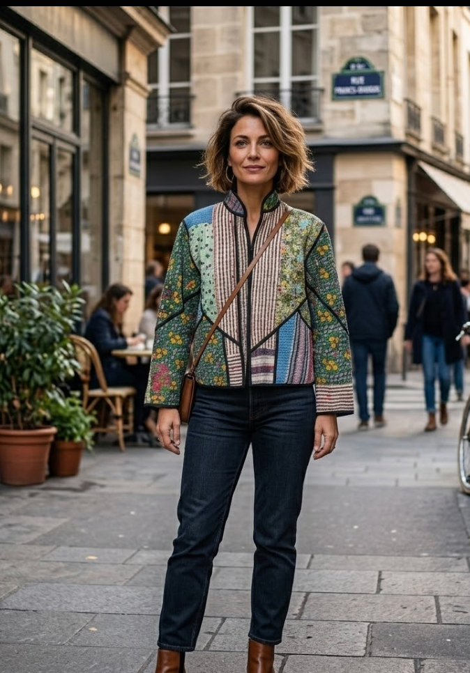 Veste Kantha réversible — Pièce unique n°003