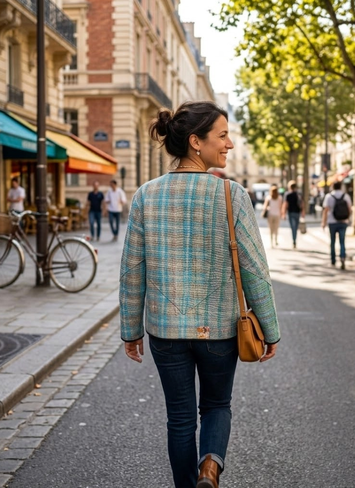Veste Kantha réversible — Pièce unique n°003