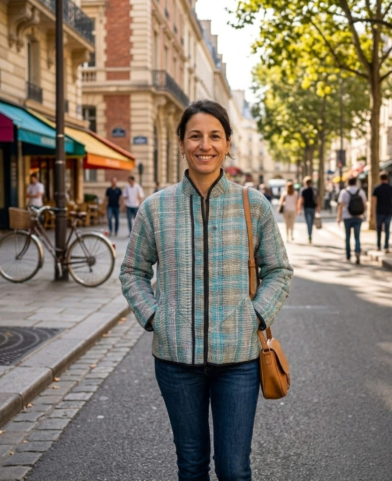 Veste Kantha réversible — Pièce unique n°003