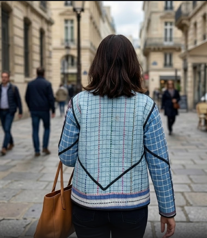 Veste Kantha réversible — Pièce unique n°005