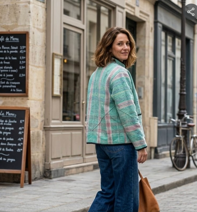 Veste Kantha réversible — Pièce unique n°006