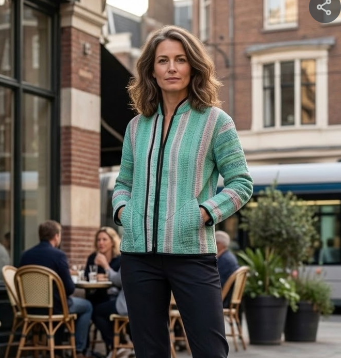 Veste Kantha réversible — Pièce unique n°006