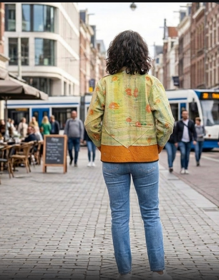 Veste Kantha réversible — Pièce unique n°007