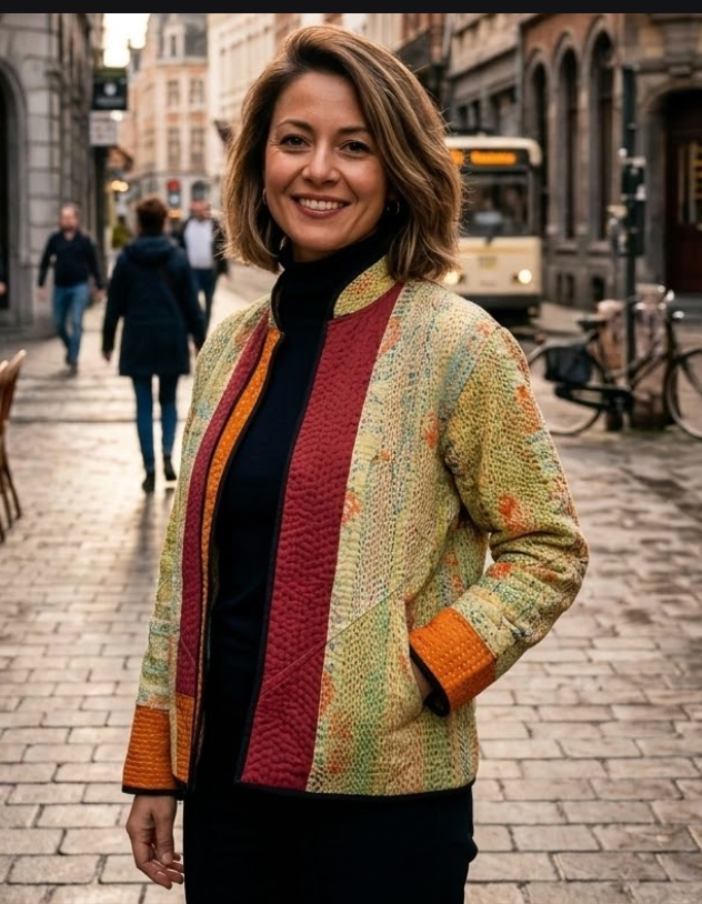 Veste Kantha réversible — Pièce unique n°007
