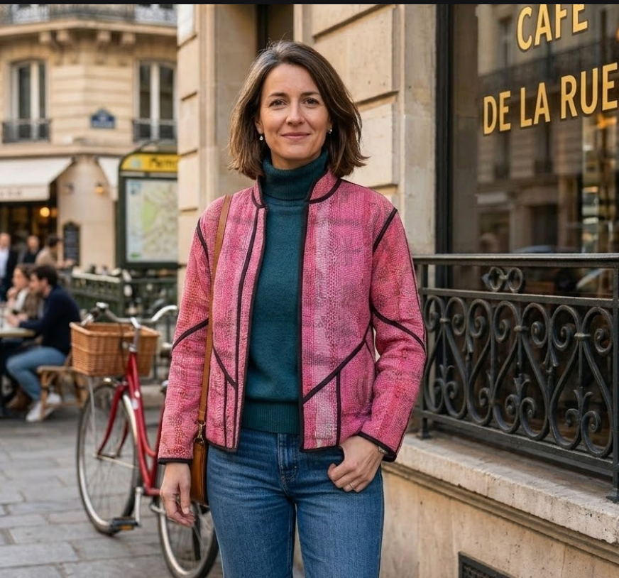 Veste Kantha réversible — Pièce unique n°011