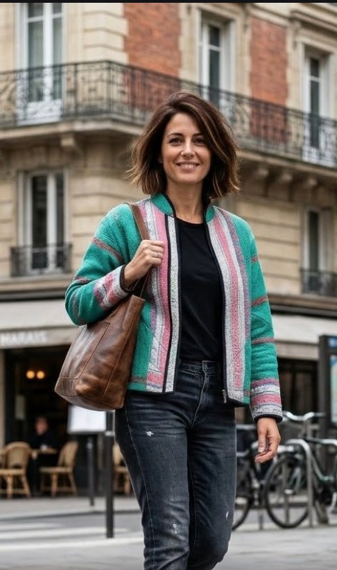 Veste Kantha réversible — Pièce unique n°013