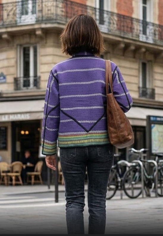 Veste Kantha réversible — Pièce unique n°014