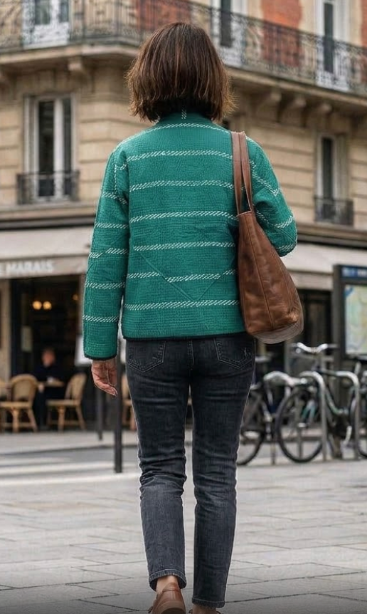Veste Kantha réversible — Pièce unique n°014
