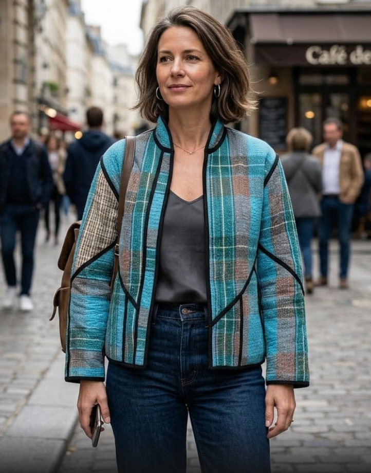 Veste Kantha réversible — Pièce unique n°019
