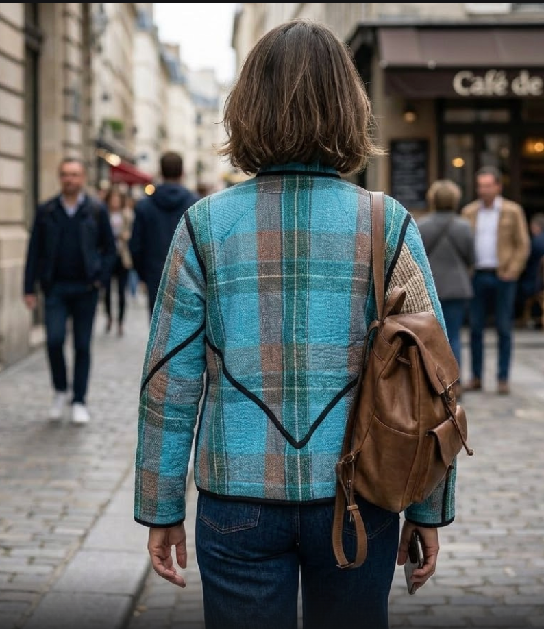 Veste Kantha réversible — Pièce unique n°019