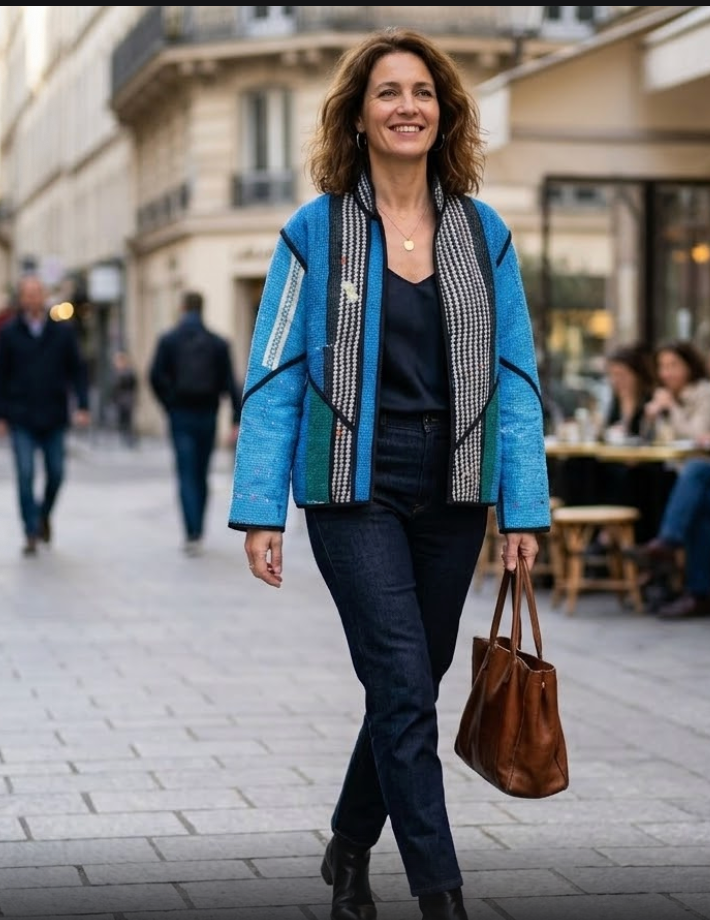Veste Kantha réversible — Pièce unique n°020