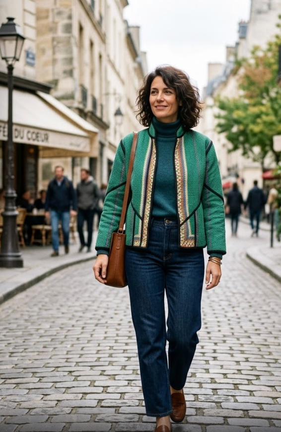 Veste Kantha réversible — Pièce unique n°023