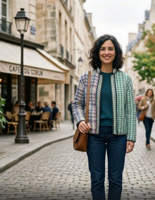 Veste Kantha réversible — Pièce unique n°023