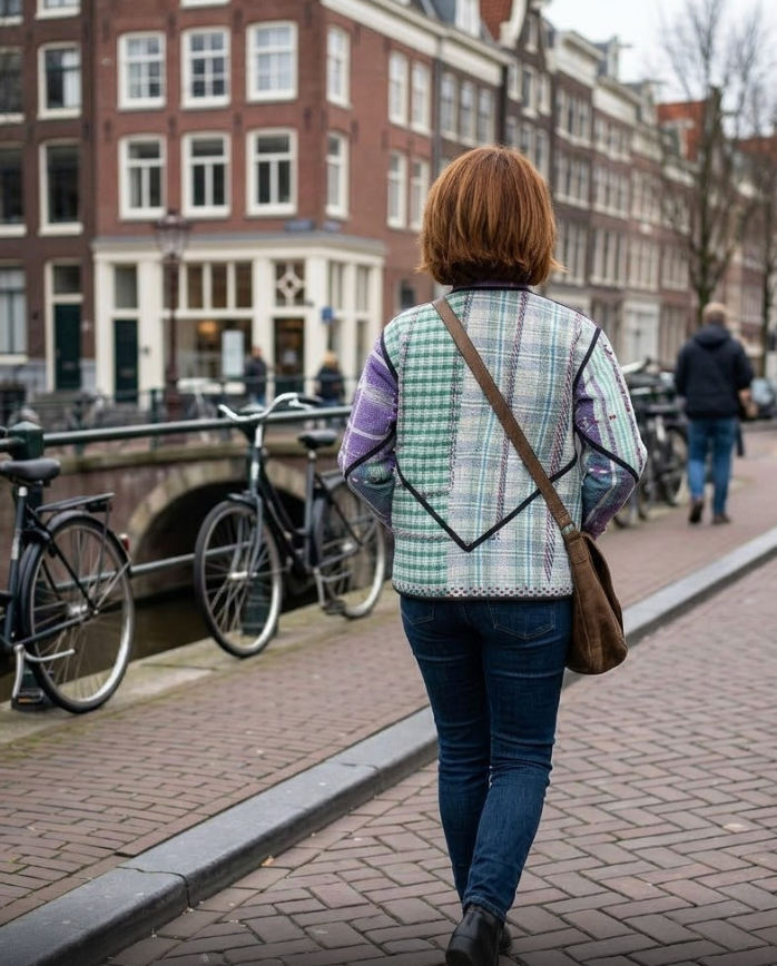 Veste Kantha réversible — Pièce unique n°024