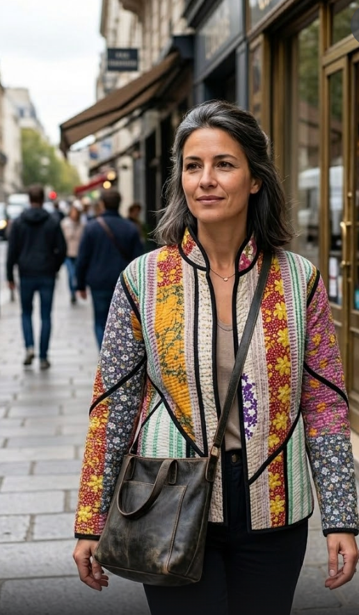 Veste Kantha réversible — Pièce unique n°031