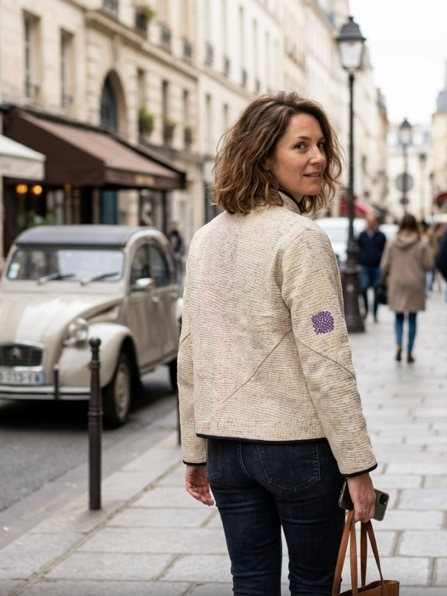 Veste Kantha réversible — Pièce unique n°031