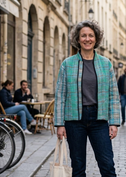 Veste Kantha réversible — Pièce unique n°035