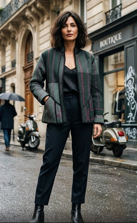 Veste Kantha réversible — Pièce unique n°038