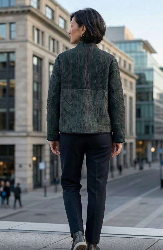 Veste Kantha réversible — Pièce unique n°038