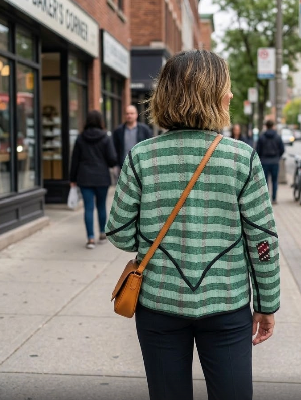 Veste Kantha réversible — Pièce unique n°041