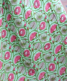 Jupe Longue Amarante vert et rose