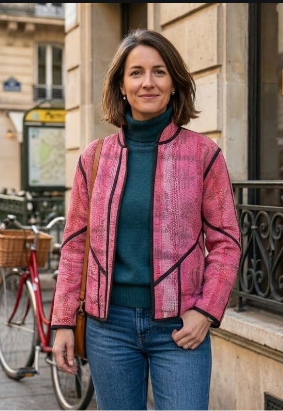 Veste Kantha réversible — Pièce unique n°011