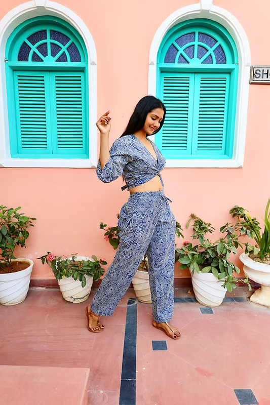 Pantalon Soraya — imprimé géométrique