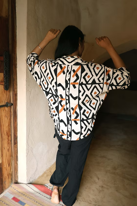 Chemisier Lunaria – blouse ample manches chauve-souris