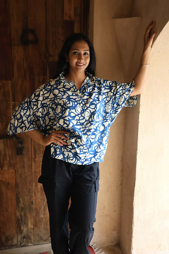 Chemisier Lunaria – blouse ample manches chauve-souris