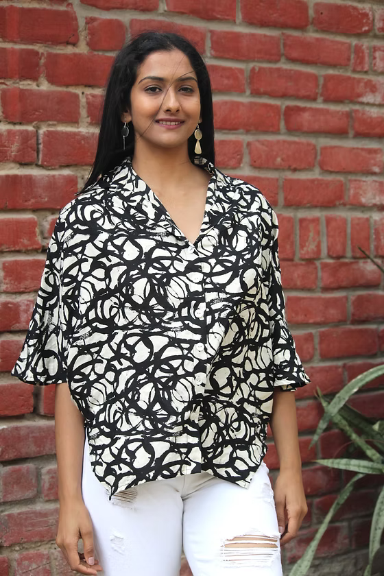 Chemisier Lunaria – blouse ample manches chauve-souris