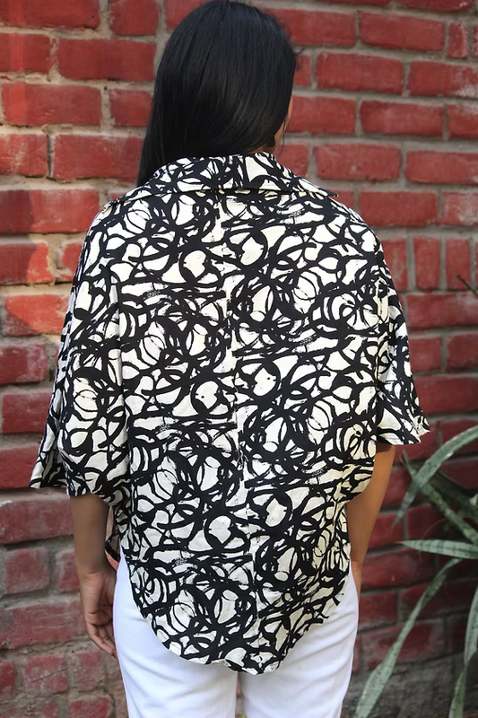 Chemisier Lunaria – blouse ample manches chauve-souris