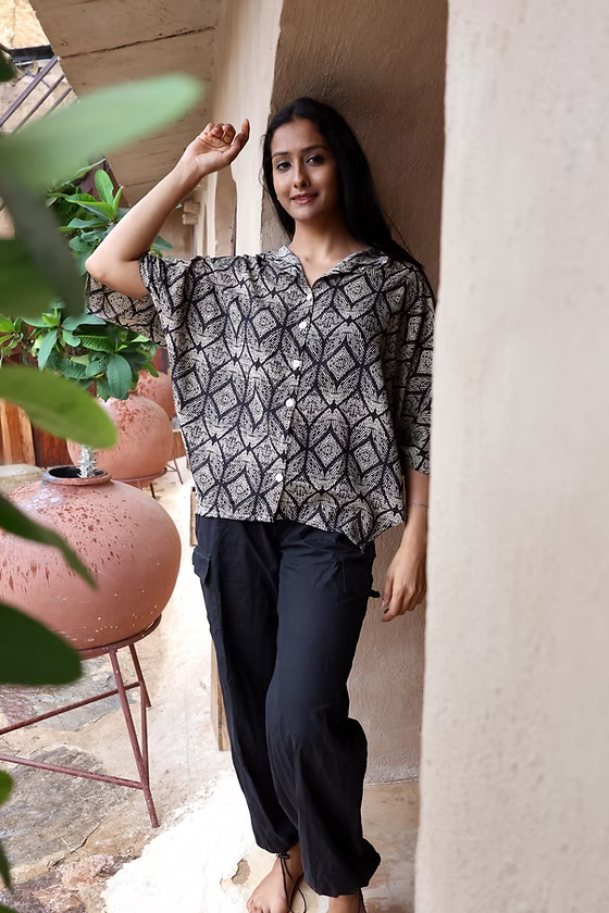 Chemisier Lunaria – blouse ample manches chauve-souris